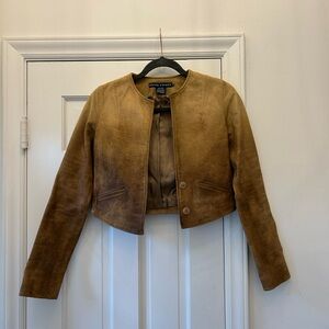 Ralph Lauren Cropped Leather Jacket